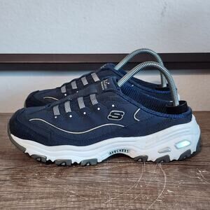 Skechers D'Lites Resilient Women's Slip-On Mules Shoes Sneakers Size 8.5 Blue